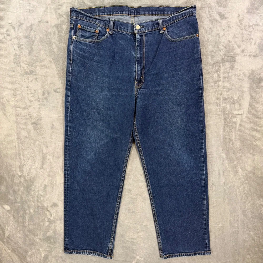 Levi's 541 Athletic Taper Jeans Men's 42x30 Blue Dark‎ Wash Stretch Denim